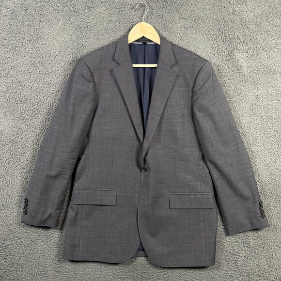 J Crew Suit Jacket Mens 40L Gray Ludlow Slim Fit Tollegno 1900 Wool Formal - Picture 1 of 15